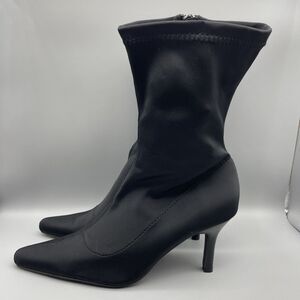 Contesa Italian Shoemakers Boots Women’s Size 8 M Black High Heeled Side Zip